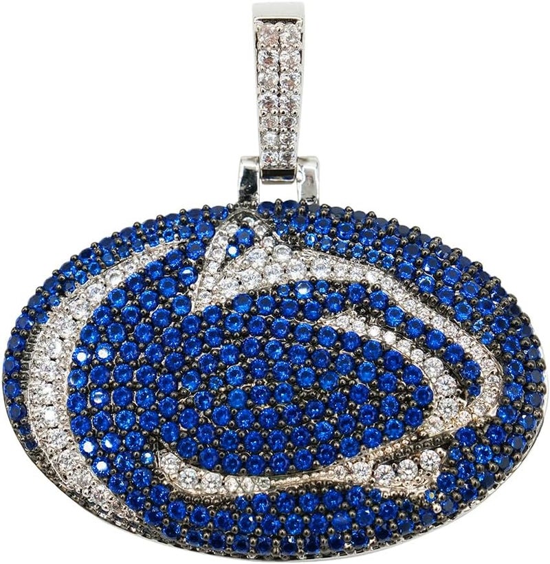 GLD Officially Licensed NCAA College Sports Team Micro Logo Pendant - Gold Plated Iced Out Necklace Charm - Image 1